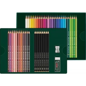 ΚΑΣΕΤΙΝΑ/ΣΕΤ 40TEM ΞΥΛΟΜΠΟΓΙΑΣ POLYCHROMOS-8 ΜΟΛΥΒΙΑ PITT MAT-ΞΥΣΤΡΑ -ΓΟΜΑ 210054
