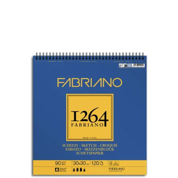 ΜΠΛΟΚ ΣΠΙΡΑΛ 30X30CM F-1264 90GR SKETCH 120Φ FABRIANO