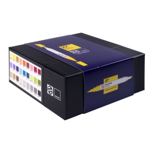 ΜΑΡΚΑΔΟΡΟΙ PANTONE  ΜΕ ΔΙΠΛΗ ΜΥΤΗ  Water Based Markers 27ΤΕΜ