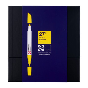 ΜΑΡΚΑΔΟΡΟΙ PANTONE  ΜΕ ΔΙΠΛΗ ΜΥΤΗ  Water Based Markers 27ΤΕΜ