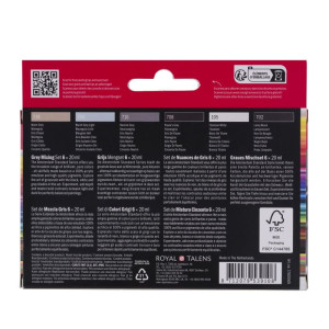ΣΕΤ ΑΚΡΥΛΙΚΑ AMSTERDAM 6x20ml Grey Mixing