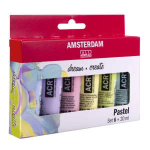 ΣΕΤ ΑΚΡΥΛΙΚΑ AMSTERDAM 6x20ml Pastel set