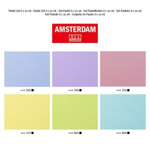 ΣΕΤ ΑΚΡΥΛΙΚΑ AMSTERDAM 6x20ml Pastel set