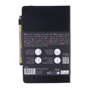 ΜΠΛΟΚ 13x21 Black ΜΕ ΛΑΣΤΙΧΟ SAKURA 80 ΦΥΛΛΑ