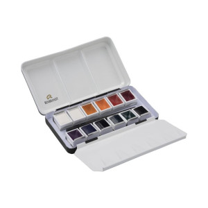 ΣΕΤ REMBRANDT WATERCOLOUR METAL TIN OPAQUE WHITE MIXING COLOUR SELECTION | 12 PANS - BRUSH