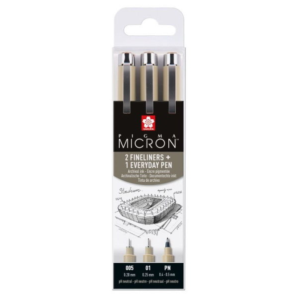 ΜΑΡΚΑΔΟΡΟΣ PIGMA MICRON SET 3 URBAN#