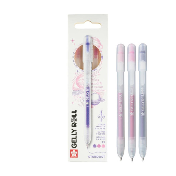 ΣΕΤ ΣΤΥΛΟ GELLY ROLL STARDUST 3 ΧΡΩΜΑΤΑ (Pink–Rose–Purple)