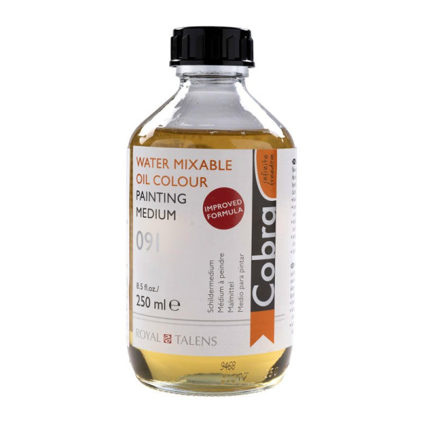 PAINTING MEDIUM JAR COBRA WATER OIL MIXABLE 250ml 091