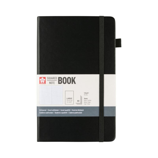 ΜΠΛΟΚ 13x21 Black SQUARED ΜΕ ΛΑΣΤΙΧΟ SAKURA 80 ΦΥΛΛΑ