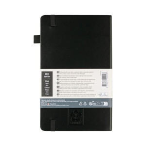ΜΠΛΟΚ 13x21 Black SQUARED ΜΕ ΛΑΣΤΙΧΟ SAKURA 80 ΦΥΛΛΑ