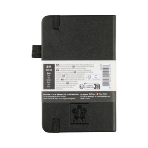 ΜΠΛΟΚ 9x14 Black ΡΙΓΕ ΜΕ ΛΑΣΤΙΧΟ SAKURA 80 ΦΥΛΛΑ
