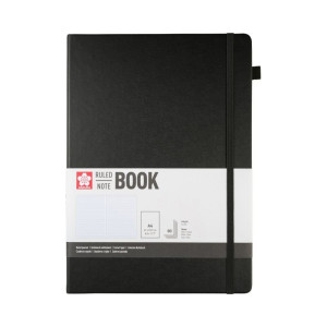 ΜΠΛΟΚ 21x30 Black ΡΙΓΕ ΜΕ ΛΑΣΤΙΧΟ SAKURA 80 ΦΥΛΛΑ