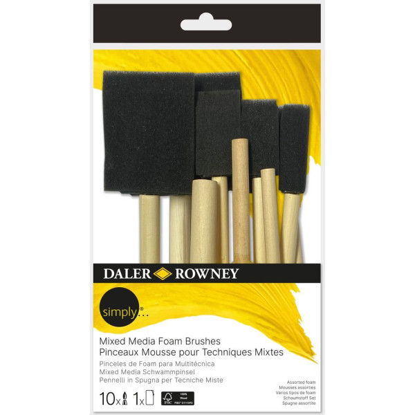 ΠΙΝΕΛΑ ΣΦΟΥΓΓΑΡΙΑ SIMPLY MIXED MEDIA SET 10ΤΜΧ - SHORT HANDLE