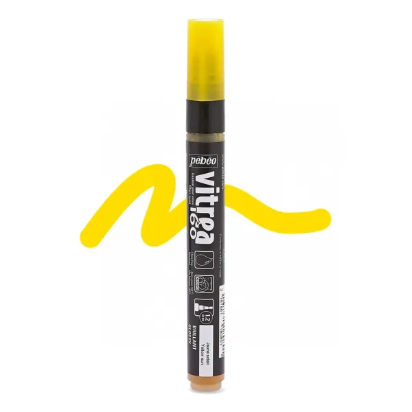 ΜΑΡΚΑΔΟΡΟΣ ΓΥΑΛΙΟΥ ΜΕ ΒΑΣΗ ΤΟ ΝΕΡΟ Glossy Sun Yellow 1,2mm VITREA