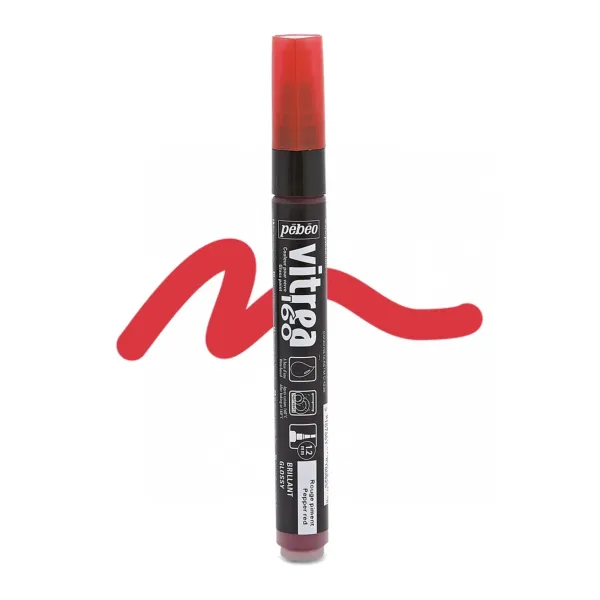 ΜΑΡΚΑΔΟΡΟΣ ΓΥΑΛΙΟΥ ΜΕ ΒΑΣΗ ΤΟ ΝΕΡΟ Glossy Pepper Red 1,2mm VITREA