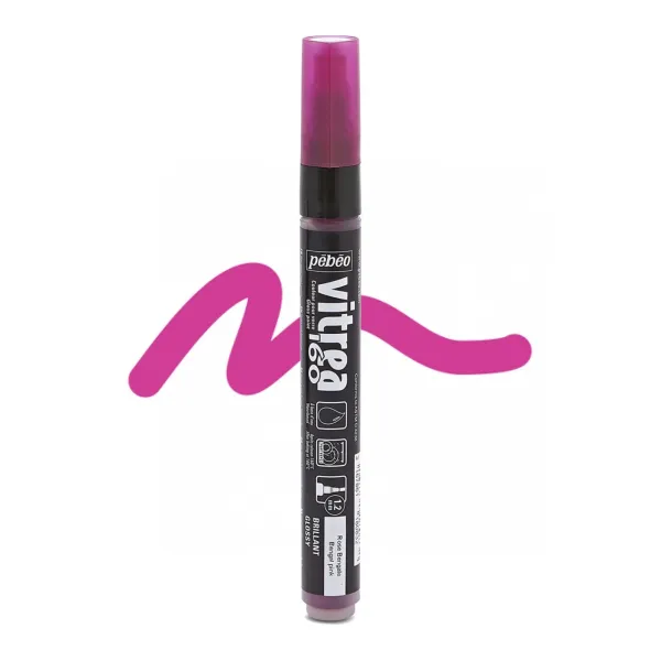 ΜΑΡΚΑΔΟΡΟΣ ΓΥΑΛΙΟΥ ΜΕ ΒΑΣΗ ΤΟ ΝΕΡΟ Glossy Bengal Pink 1,2mm VITREA