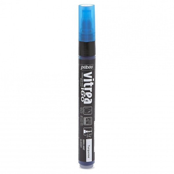 ΜΑΡΚΑΔΟΡΟΣ ΓΥΑΛΙΟΥ ΜΕ ΒΑΣΗ ΤΟ ΝΕΡΟ Glossy Turquoise 1,2mm VITREA