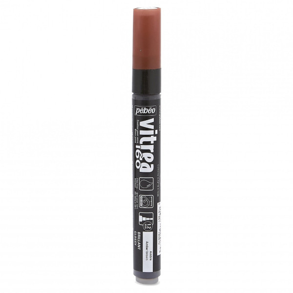 ΜΑΡΚΑΔΟΡΟΣ ΓΥΑΛΙΟΥ ΜΕ ΒΑΣΗ ΤΟ ΝΕΡΟ Glossy Amber Brown 1,2mm VITREA