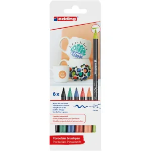 ΣΕΤ ΜΑΡΚΑΔΟΡΟΙ-ΠΙΝΕΛΟ ΠΟΡΣΕΛΑΝΗΣ 1-4mm VIVID PASTEL COLORS 6ΤΕΜ