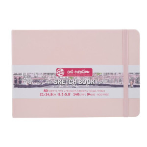 ΜΠΛΟΚ ΣΧΕΔΙΟΥ 15x21 Pink ΠΛΑΓΙΟ ΜΕ ΛΑΣΤΙΧΟ ART CREATION 140g 80 ΦΥΛΛΑ