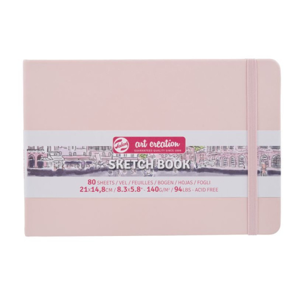 ΜΠΛΟΚ ΣΧΕΔΙΟΥ 15x21 Pink ΠΛΑΓΙΟ ΜΕ ΛΑΣΤΙΧΟ ART CREATION 140g 80 ΦΥΛΛΑ