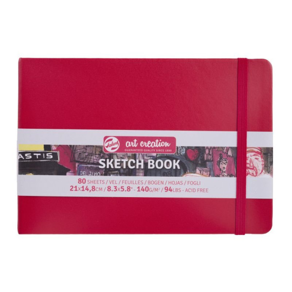 ΜΠΛΟΚ ΣΧΕΔΙΟΥ 15x21 Red ΠΛΑΓΙΟ ΜΕ ΛΑΣΤΙΧΟ ART CREATION 140g 80 ΦΥΛΛΑ