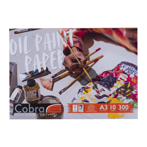 COBRA OIL COLOUR PAPER A3 300G10 SHEETS FSC-MIX