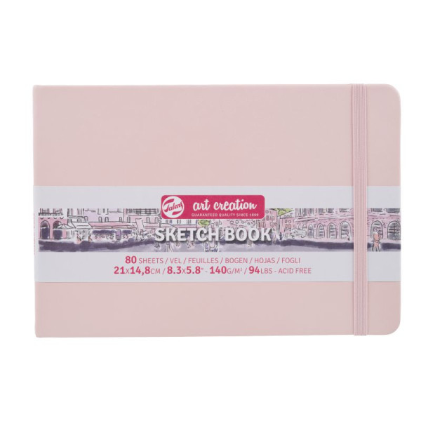 ΜΠΛΟΚ ΣΧΕΔΙΟΥ ΠΛΑΓΙΟ  PINK 15X21 80Φ  140GR SKETCH BOOK ART CREATION
