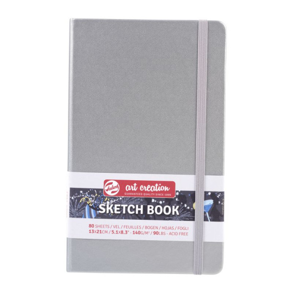 ΜΠΛΟΚ ΣΧΕΔΙΟΥ SHINY SILVER 13Χ21CM 80Φ 140GR ΔΕΜΕΝΟ ΜΕ ΛΑΣΤΙΧΟ SKETCH BOOK