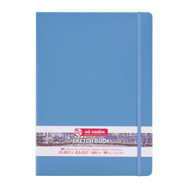 ΜΠΛΟΚ ΣΧΕΔΙΟΥ LAKE BLUE  21Χ30 80Φ 140GR ΔΕΜΕΝΟ ΜΕ ΛΑΣΤΙΧΟ SKETCH BOOK ART CREATION