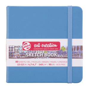 ΜΠΛΟΚ ΣΧΕΔΙΟΥ LAKE BLUE 12Χ12 140gr  80φυλ. SKETCH BOOK TALENS ART CREATION