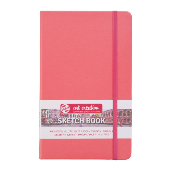 ΜΠΛΟΚ ΣΧΕΔΙΟΥ CORAL RED 13Χ21 80Φ 140GR SKETCH BOOK TALENS ART CREATION