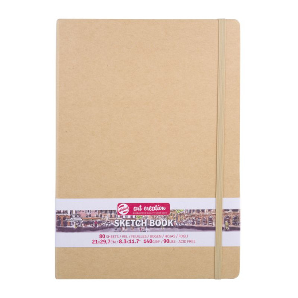 ΜΠΛΟΚ ΣΧΕΔΙΟΥ KRAFT 21Χ30 80Φ 140GR ΔΕΜΕΝΟ ΜΕ ΛΑΣΤΙΧΟ SKETCH BOOK ART CREATION