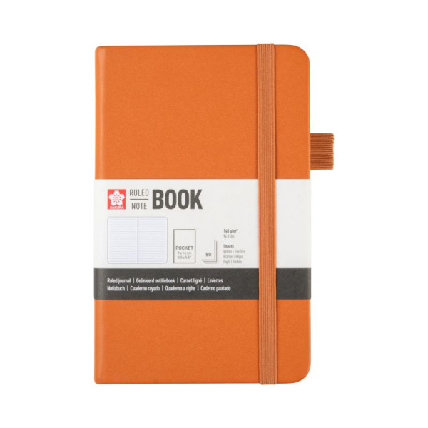 ΜΠΛΟΚ SAKURA 9X14CM  RULED NOTEBOOK AMBER