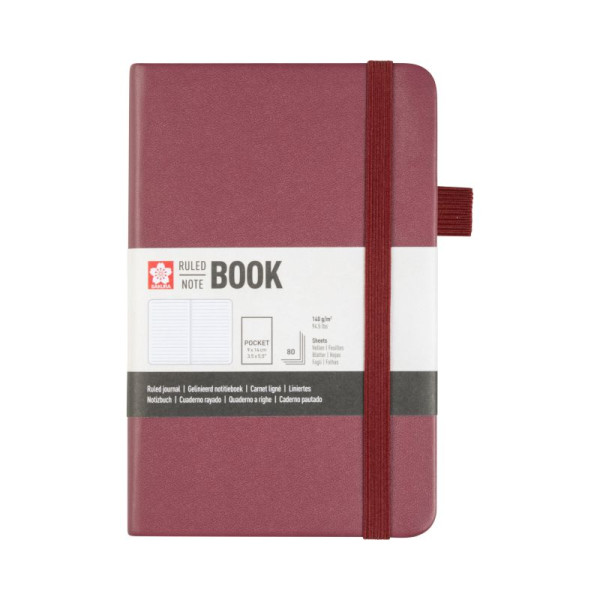 ΜΠΛΟΚ SAKURA 9X14CM  RULED NOTEBOOK  MULBERRY