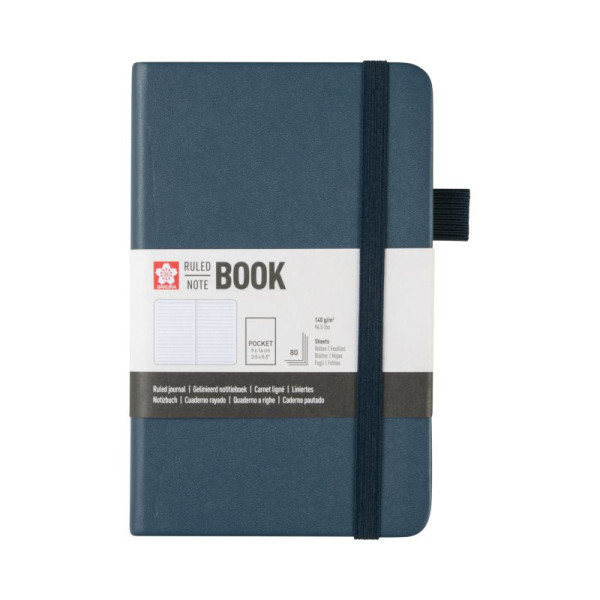 ΜΠΛΟΚ SAKURA 9Χ14CM  RULED NOTEBOOK DEEP INDIGO