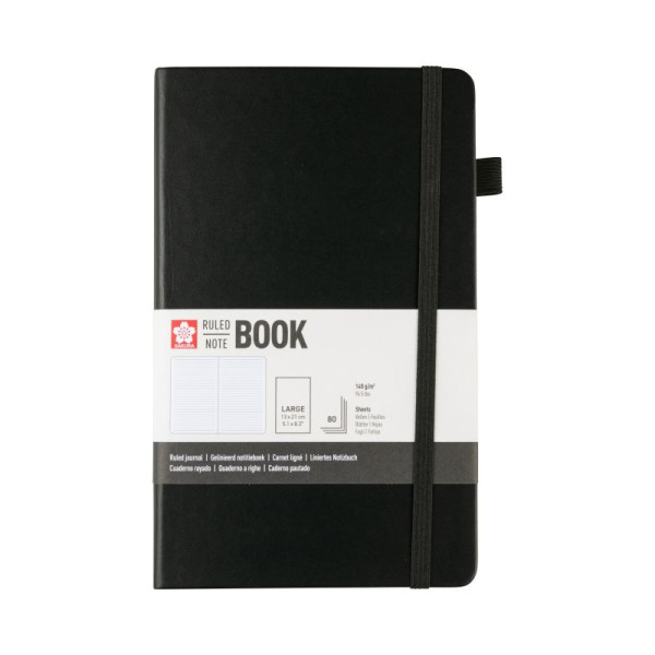 ΜΠΛΟΚ SAKURA 13X21CM  RULED NOTEBOOK  BLACK