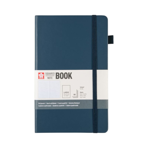 ΜΠΛΟΚ SAKURA 13X21CM  SQUARED NOTEBOOK DEEP INDIGO