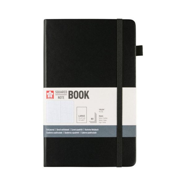 ΜΠΛΟΚ SAKURA 13X21CM SQUARED NOTEBOOK  BLACK