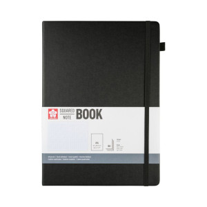 ΜΠΛΟΚ SAKURA 21X30CM  SQUARED NOTEBOOK  BLACK