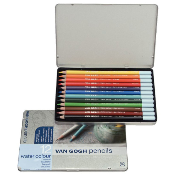 ΜΟΛΥΒΙΑ WATERCOLOUR 12ΤΕΜ VAN GOGH ΣΕ ΜΕΤΑΛΛΙΚΗ ΚΑΣΕΤΙΝΑ