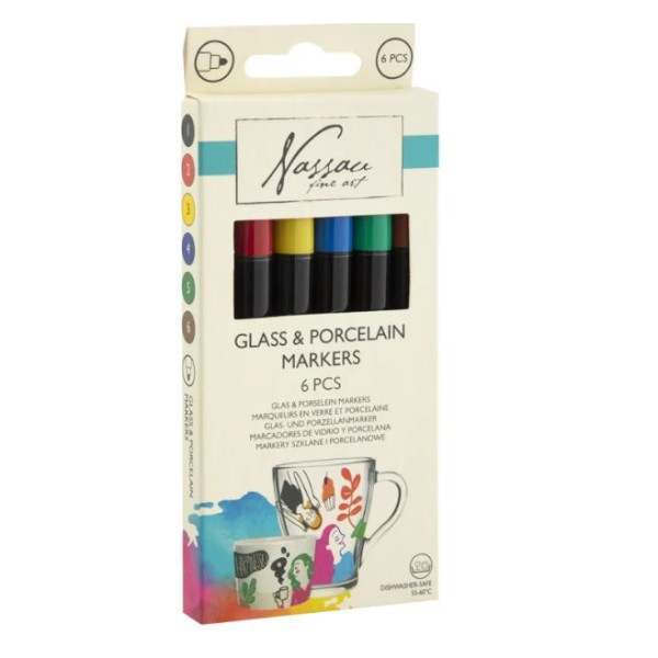 ΜΑΡΚΑΔΟΡΟΙ GLASS-PORCELAIN  ΣΕΤ 6ΤΕΜ  IN FC WINDOW BOX