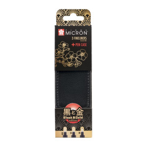 ΜΑΡΚΑΔΟΡΟΣ SAKURA PIGMA MICRON IMITATION LEATHER WALLET 3 FINELINER YOS