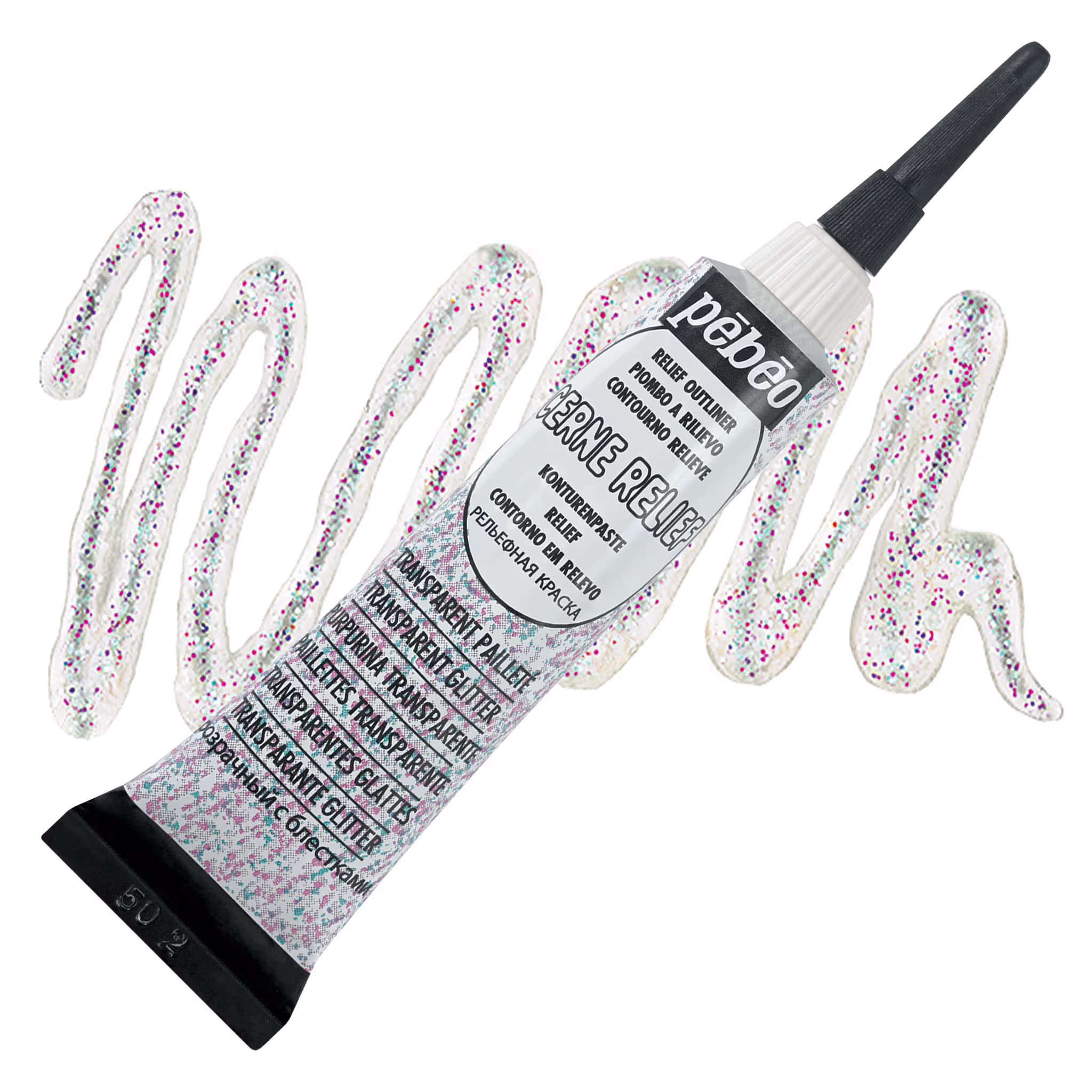 ΠΕΡΙΓΡΑΜΜΑ CERNE RELIEF Transparent glitter 20ml PEBEO