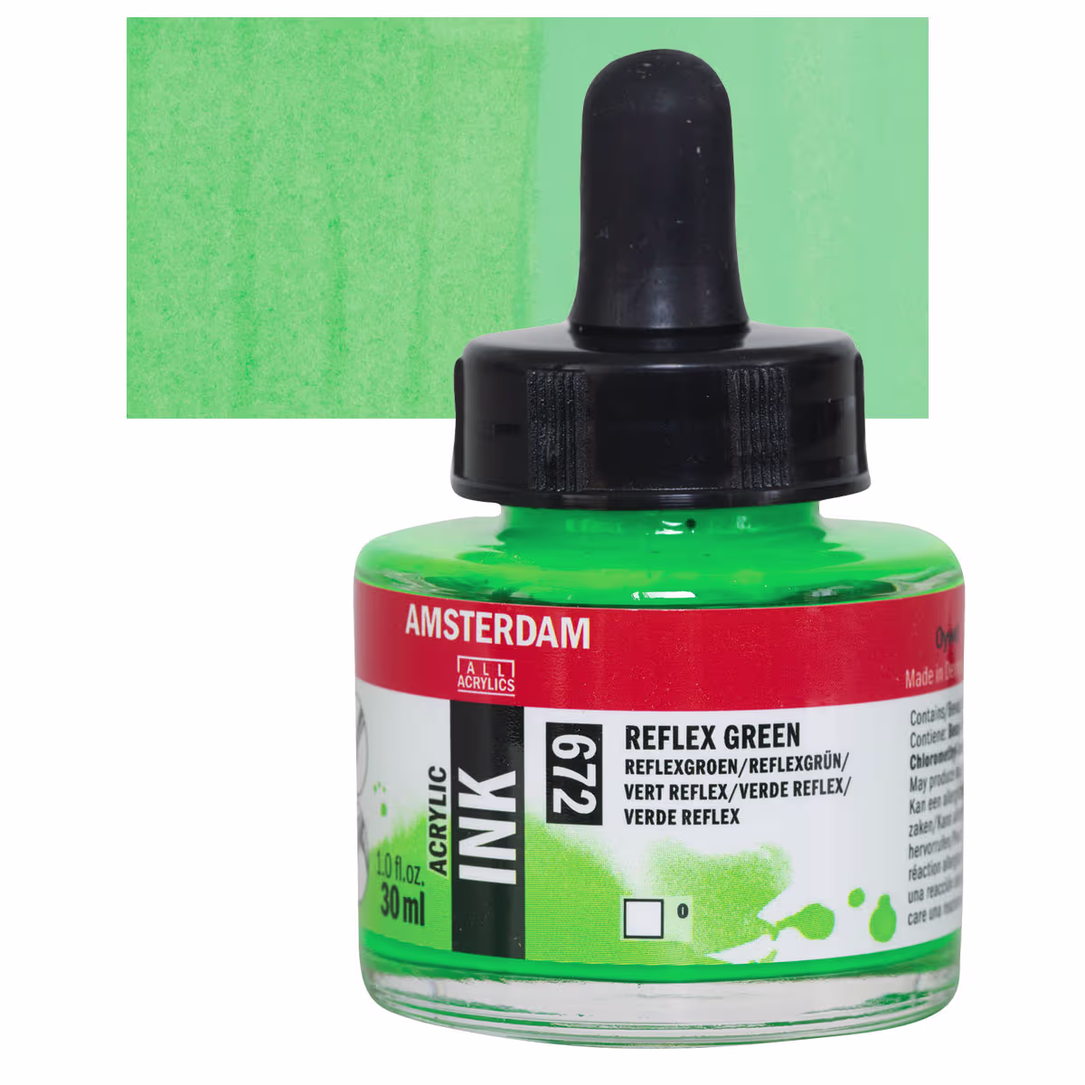 ΜΕΛΑΝΙ INK AMSTERDAM 30ml 672 REFLEX GREEN