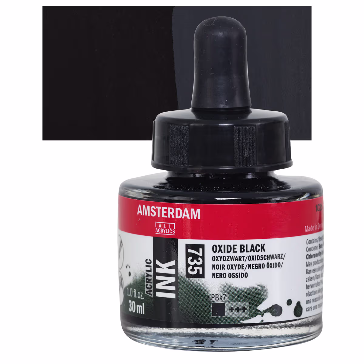 ΜΕΛΑΝΙ INK AMSTERDAM 30ml 735 OXIDE BLACK