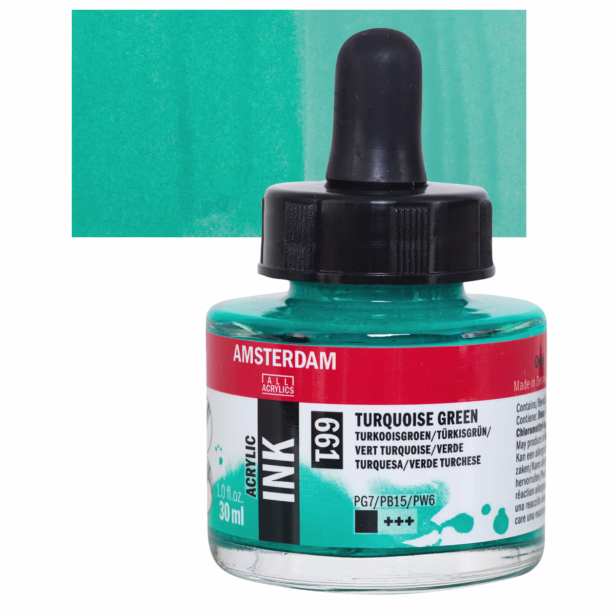 ΜΕΛΑΝΙ INK AMSTERDAM 30ml 661 TURQUOISE GREEN