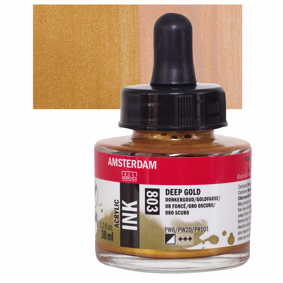 ΜΕΛΑΝΙ INK AMSTERDAM 30ml 803 DEEP GOLD