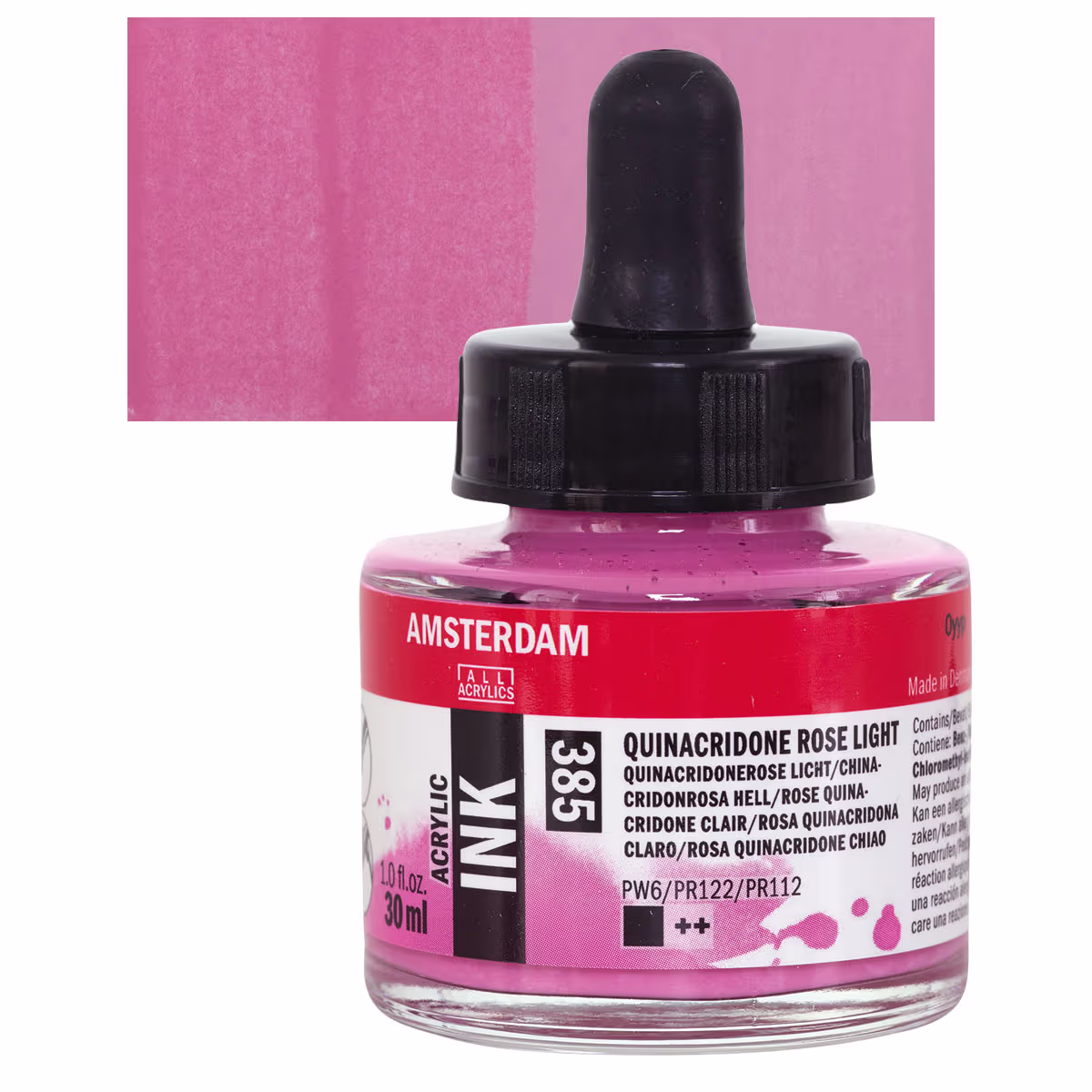 ΜΕΛΑΝΙ INK AMSTERDAM 30ml 385 QUINACRIDONE ROSE LIGHT