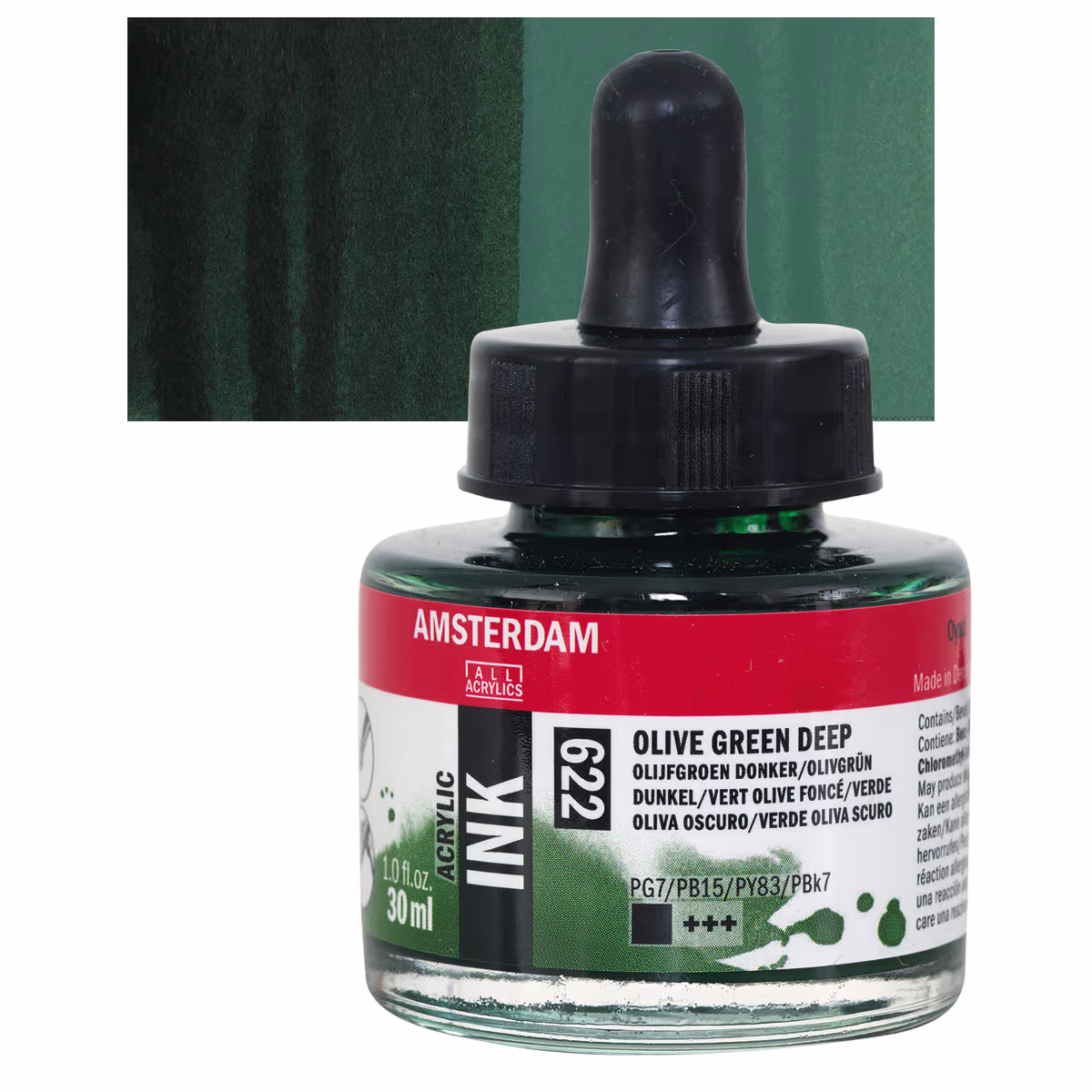 ΜΕΛΑΝΙ INK AMSTERDAM 30ml 622 OLIVE GREEN DEEP